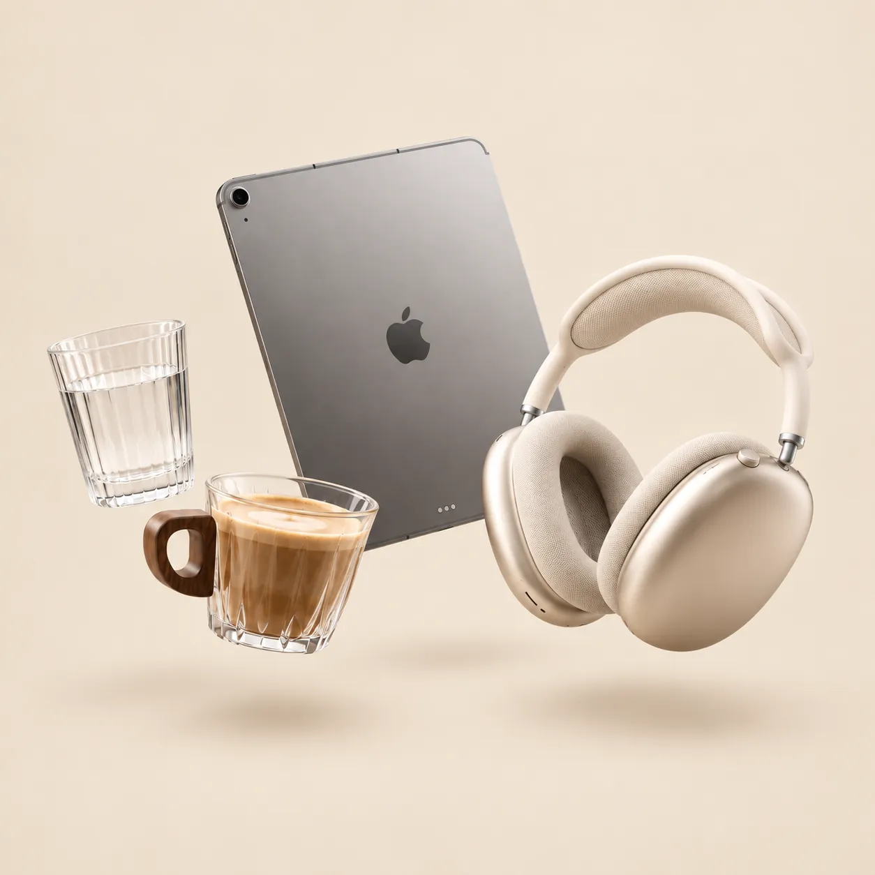 iPad Pro 11, AirPods Max, кофе и вода для клиентов Scandi Liza